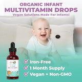 Multivitamin & Multimineral for Infants by MaryRuth's | USDA Organic | Sugar Free | Liquid Vitamins for Babies 6-12 Months | Immune Support & Overall Wellness | Vegan | Non-GMO | 2 Fl Oz