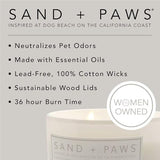 Sand + Paws Scented Candle - Winter Pine - Additional Scents and Sizes –Luxurious Air Freshening Jar Candles Neutralize pet Odors and Enhance Home décor – 100% Cotton Lead-Free Wicks - 12 oz