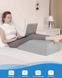 Lossey Leg Elevation Pillow - Memory Foam Wedge for Swelling, Circulation, Surgery Recovery, Sciatica, Elevated Wedge Pillow for Leg, Knee, and Hip Pain Relief with Portable Handle