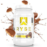 Ryse Loaded Protein Powder | 25g Whey Protein Isolate & Concentrate | with Prebiotic Fiber & MCTs | Low Carbs & Low Sugar | 27 Servings (Peanut Butter Cup)