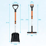 Snow Shovel Brush Removal Tools - 3 in 1 Retractable Car Snow Shovel, Rotatable Snow Brush, Ice Scraper, Car Winter Kit, Portable Emergency Snow Removal Shovel Snow Brush for Car Truck Camping Outdoor