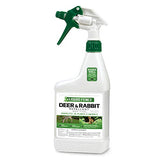 Liquid Fence Deer and Rabbit Repellent, Keep Deer and Rabbits Out of Garden Patio and Backyard, Use on Gardens Shrubs and Trees, Harmless to Plants and Animals When Used & Stored as Directed, 32 fl oz