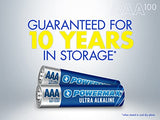 Powermax 100-Count AAA Batteries, Ultra Long Lasting Alkaline Battery, 10-Year Shelf Life, Reclosable Packaging