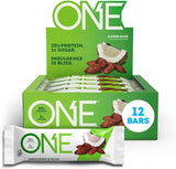 ONE Protein Bars, Almond Bliss, Gluten Free Protein Bars with 20g Protein and only 1g Sugar, Guilt-Free Snacking for High Protein Diets, 2.12 oz (12 Pack)