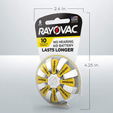 Rayovac Size 10 Hearing Aid Battery, Hearing Aid Batteries Size 10, 56 Count (Value Pack)