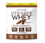 Designer Wellness, Designer Whey, Natural Whey Protein Powder with Probiotics, Fiber, and Key B-Vitamins for Energy, Gluten-Free, Gourmet Chocolate, 2 lb