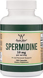 Spermidine Supplement (10mg of 99% Spermidine 3HCL - Third Party Tested) 120 Capsules - Over 100x More Potent Than Wheat Germ Extract for Cell Membrane, Telomere Health and Aging by Double Wood