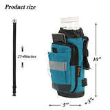 Crutch Bag Lightweight Crutch Accessories Storage Pouch with Reflective Strap and Front Zipper Pocket for Universal Crutch Bag to Keep Item Safety (Blue)