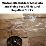 Natural Mosquito Repellent - 100 USA-Made Yard Sticks - Gnats Repellent - Fly Sticks - Farm Raised Candles - Outdoor Mosquito Control/Mosquito Repellent Outdoor Patio Mintronella Incense