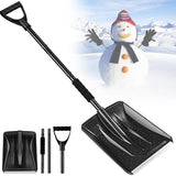 Snow Shovel Kit Emergency, 2024 New Upgrade 4 in 1 Lightweight Car Snow Shovel Portable Snow Scoop Sand Mud Removal Tool for Driveway, Camping and Snowman Playing