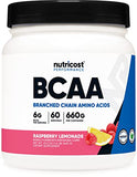 Nutricost BCAA Powder (Raspberry Lemonade, 60 Servings) - Optimal 2:1:1 Ratio