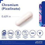 Pure Encapsulations Chromium (Picolinate) 500 mcg | Hypoallergenic Supplement for Healthy Lipid and Carbohydrate Metabolism Support* | 180 Capsules