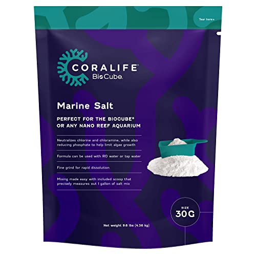 Coralife BioCube Marine Fish Tank Aquarium Salt, 30 Gallon