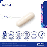 Pure Encapsulations Iron-C | Iron and Vitamin C Supplement to Support Muscle Function, Red Blood Cell Function, and Energy* | 60 Capsules