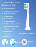 Toothbrush Replacement Heads for Philips Sonicare ProtectiveClean DailyClean Electric Toothbrush Head 1 2 Series Plaque Control Gum 4100 5100 C1 C2 G2 Snap-on, 10 Pack