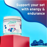 Alani Nu Pre Workout Powder Blue Slush | Amino Energy Boost | Endurance Supplement | Sugar Free | 200mg Caffeine | L-Theanine, Beta-Alanine, Citrulline | 30 Servings