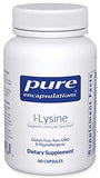 Pure Encapsulations L-Lysine - Essential Amino Acid Supplement for Immune Support & Gum, Lip Health* - with L-Lysine HCl - 90 Capsules