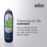 Braun ThermoScan 7+ Connect– Digital Ear Thermometer for Kids, Babies, Toddlers and Adults – Fast, Gentle, and Accurate Results in 2 Seconds - Bluetooth Thermometer, IRT6575