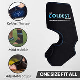 Coldest Foot Ankle Achilles Tendonitis Icing Pain Relief Ice Wrap with Cold Compression Gel Packs | Best for Achilles Tendon Injuries, Plantar Fasciitis, Heel and Sore Feet Cold Therapy
