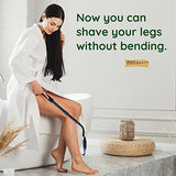 Smooth Reach Long Razor Extension Handle - Leg Hair Removal for Women – Razor Extender For Pregnant Women, Limited Mobility Shaving Tool - Back Shavers for Men - Works On All Blade Razors