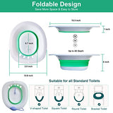 Sitz Bath for Hemorrhoids, Sitz Bath for Toilet Seat, Postpartum Care, Perineum Relief, Sits Bath Kit for Women,Collapsible Storage, Wide Seat,Easy to Store