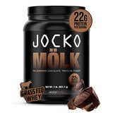 Jocko Mölk Whey Protein Powder (Chocolate) - Keto, Probiotics, Grass Fed, Digestive Enzymes, Amino Acids, Sugar Free Monk Fruit Blend - Supports Muscle Recovery & Growth - 31 Servings (2lb Old Tub)