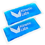 Reusable Ice Packs for Injuries (2 Pack) – Kinetic Labs Gel Ice Packs 9.5" x 4.5" - Flexible Soft Ice Packs for Knee Shoulder Head Neck Ankle Wrist Elbow Arm Foot Headaches Surgery (Regular) Blue