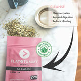 Flat Tummy Tea – 2-step, 4 Week Program – Detox Tea to Boost Energy & Reduce Bloating* - All Natural Detox Cleanse w/ Green Tea, Lemon Balm, Dandelion, Fennel, & More - Digestion support