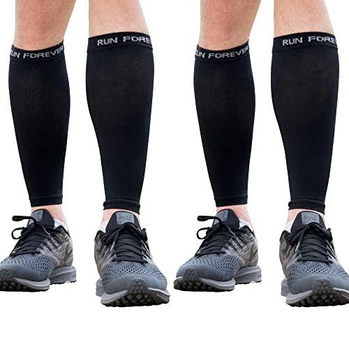 Calf Compression Sleeves For Men And Women - Leg Compression Sleeve - Footless Compression Socks for Runners, Shin Splints, Varicose Vein & Calf Pain Relief - Calf Brace For Running, Cycling, Travel