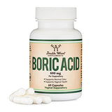 Boric Acid Suppositories (600mg Vaginal Suppository, 60 Count) Supports Vaginal pH Balance, Odor Control (USP Medical Grade Fine Powder, Easy Dissolve, Third Party Tested, Made in USA) by Double Wood