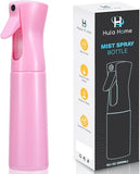 Hula Home Continuous Spray Bottle (10.1oz/300ml) Empty Ultra Fine Plastic Water Mist Sprayer – For Hairstyling, Cleaning, Salons, Plants, Essential Oil Scents & More - Pink