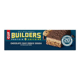 CLIF Builders + Caffeine - Chocolate Chip Cookie Dough Flavor - Protein Bars - Gluten-Free - Non-GMO - Low Glycemic - 20g Protein - 2.4 oz. (12 Count)