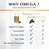 Seabuckwonders Sea Buckthorn Oil Blend, Omega-7 Complete, 60-Softgels (500mg Each)