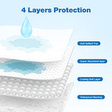 GreenChief Washable Underpads with Handles, 2 Pack Reusable Incontinence Bed Pad with 4 Positioning Straps Waterproof Pee Pads for Adults, Children or Elderly, Super Absorbent Chucks Pad 34'' x 36''