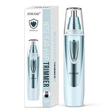 Ear and Nose Hair Trimmer Clipper - 2022 Professional Painless Eyebrow & Facial Hair Trimmer for Men Women, Battery-Operated Trimmer with IPX7 Waterproof, Dual Edge Blades for Easy Cleansing Blue