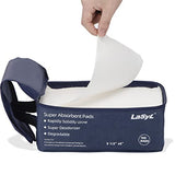 Lasyl Super Absorbent Commode Pads - 100 Count Wholesale Value Pack - for Camping Portable Toilet Bags, Commodes Liners Disposable, Bed Pan, Potty Chair-Leak Proof