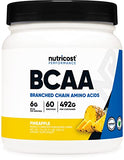 Nutricost BCAA Powder (Pineapple, 60 Servings) - Optimal 2:1:1 Ratio