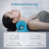 RESTCLOUD Neck and Shoulder Relaxer, Cervical Traction Device for TMJ Pain Relief and Cervical Spine Alignment, Chiropractic Pillow Neck Stretcher (Blue)