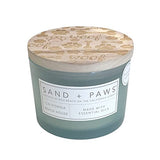 Sand + Paws Scented Candle -California Beach House –Luxurious Air Freshening Jar Candles Neutralize pet Odors and Enhance Home décor – 100% Cotton Lead-Free Wicks - 12oz