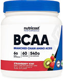 Nutricost BCAA Powder (Strawberry Kiwi) 60 Servings - Optimal 2:1:1 Ratio