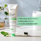 Boka Fluoride Free Toothpaste - Nano Hydroxyapatite, Remineralizing, Sensitive Teeth, Whitening - Dentist Recommended for Adult, Kids Oral Care - Ela Mint Natural Flavor, 4oz 3Pk - US Manufactured