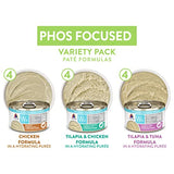 Weruva Wx Phos Focused, Pate Formulas Variety Pack, 3oz Can (Pack of 12)