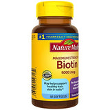 Maximum Strength Biotin 5000 mcg Softgels, 50 Count