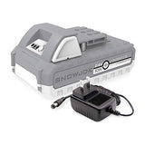 Snow Joe 24V-2AMP-SK1 Starter Kit Includes 1 x 2.0-Ah Lithium iON Battery + Standard Charger, 2.0, White