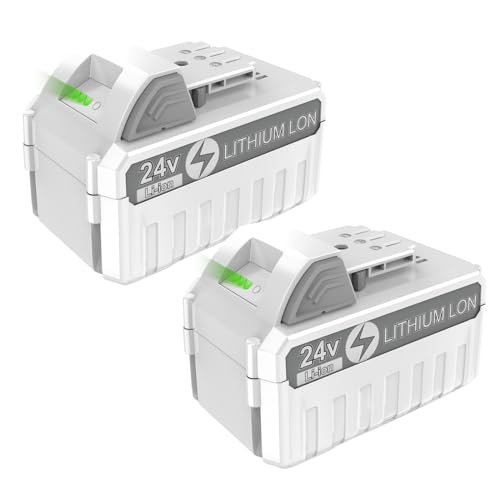 Powilling 2Pack 6.0Ah 24V Battery for Snow Joe 24V Battery,Compatible with Snow Joe 24V 24VBAT-LTW, 24VBAT-LTE,24VBAT-LT, 24VBAT, 24V-X2-SB18, 24VBAT-XR iON+ System for Joe iON+ 24V Series Battery