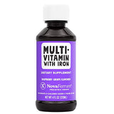 NovaFerrum Yum | Multivitamin with Iron for Infants, Toddlers & Kids | Immune Support | Ages 4 & Under | Gluten Free Certified | Sugar Free | Raspberry Grape | 120 Servings