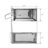 Humane Mouse and Rat Trap That Works 2 Pack 12.5x6.5x5.5, Small Rodent, Chipmunk,Squirrel Trap Cages | Catch and Release | Reusable and Durable | No Kill Animal Trap | for Indoor and Outdoor