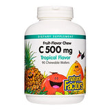 Natural Factors, Kids Chewable Vitamin C 500 mg, Supports Immune Health, Bones, Teeth and Gums, Tropical, 90 Count (Pack of 1)