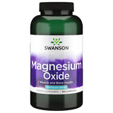 Swanson Magnesium Bone & Muscle Health Mood Support 200 Milligrams (2 Caps per 400 mg Serving Magnesium Oxide) 500 Capsules
