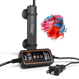 hygger Mini Submersible Aquarium Heater, Turtle and Betta Tank Heater with Digital Display/Five-Key External Controller Freshwater (50W-Digital)